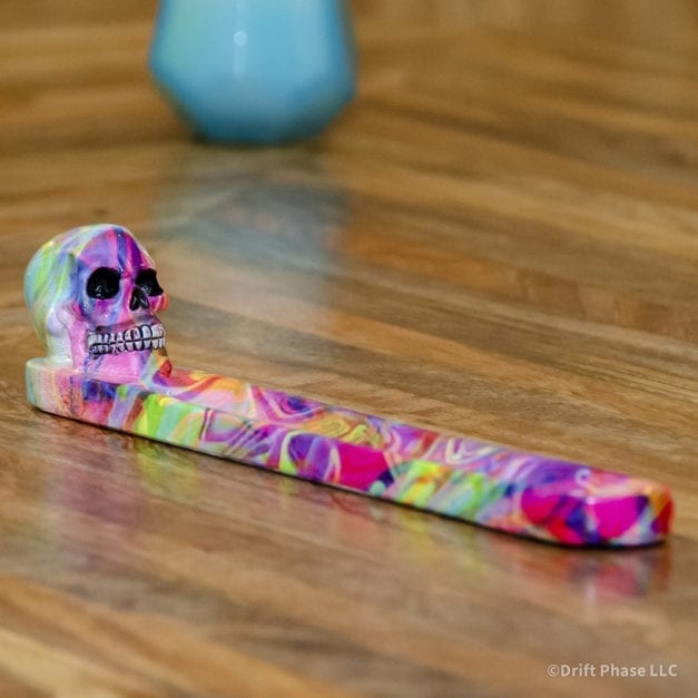 Tie-Dye Skull Incense Burner