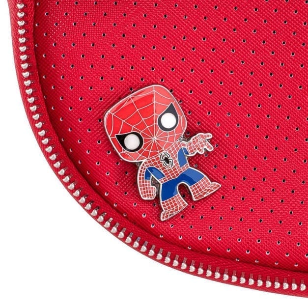 Spider-Man Enamel Pin Close-Up Photo