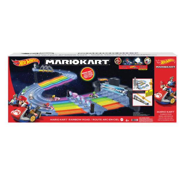 Hot Wheels Mario Kart Rainbow Road Racetrack - Product Packaging