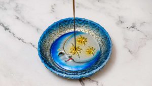 Moon and Stars Round Stick Incense Holder