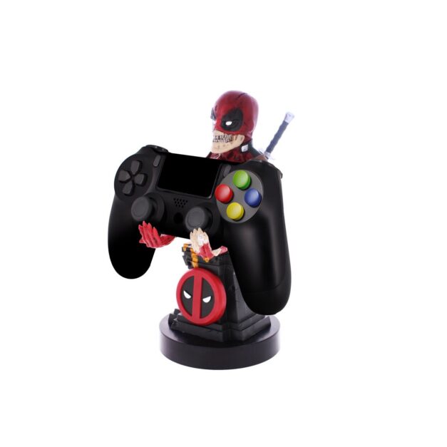 Front right side view of the Deadpool Video Game Controller Stand.