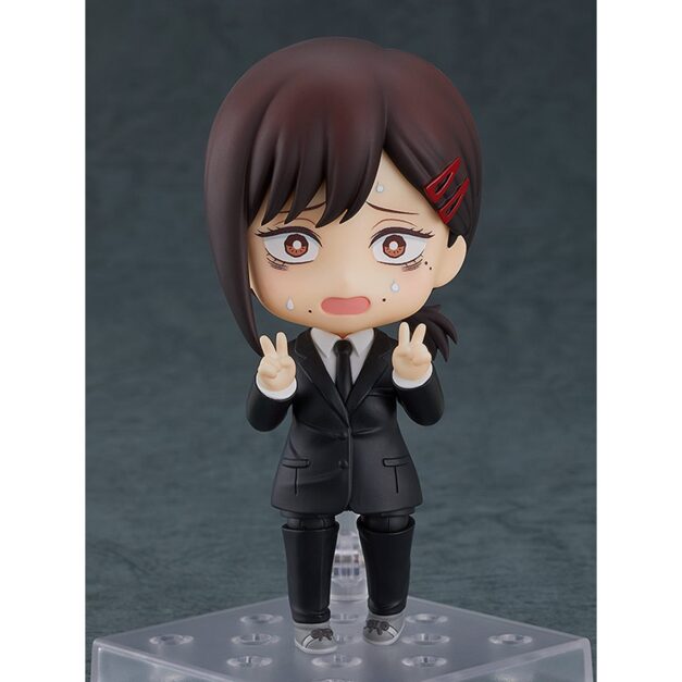 Kobeni Chainsaw Man Nendoroid Giving Peace Sign with Worried Expression