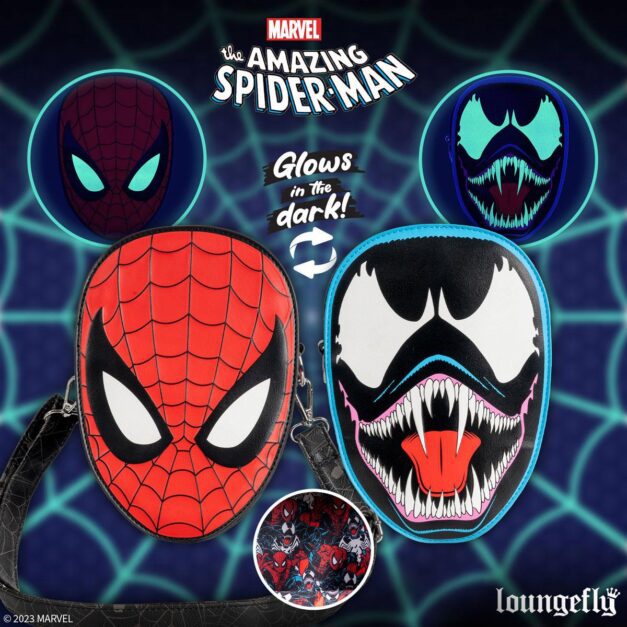 Glow-in-the-Dark Feature of Loungefly Spider-Man vs. Venom Purse