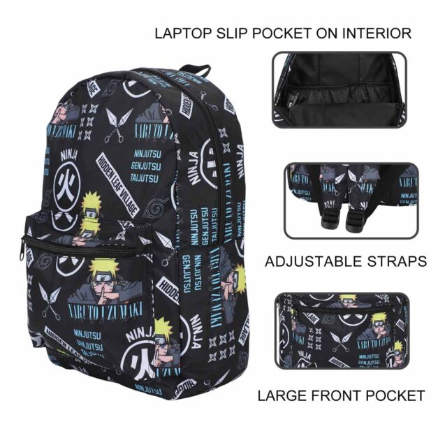 Features of Naruto Icons Laptop Backpack