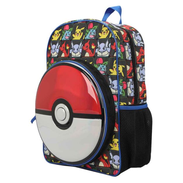 Left side of Pokemon Pokeball Backpack