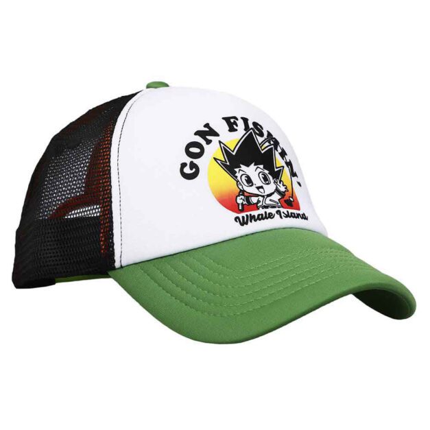 Hunter X Hunter Gon Fishin’ Trucker Hat Left side of cap