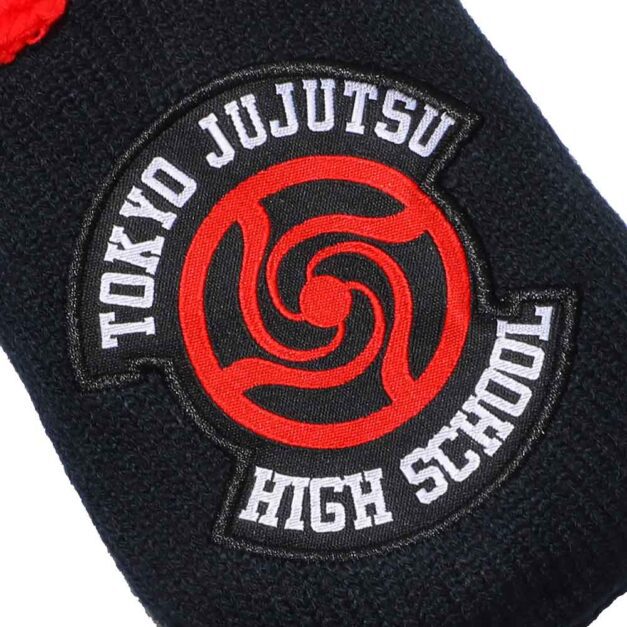 Close-Up of Tokyo Jujutsu High School Emblem on Slipper Socks