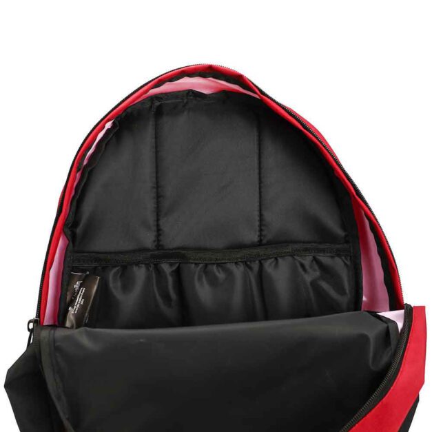 Interior view of Jujutsu Kaisen backpack with laptop slip pocket