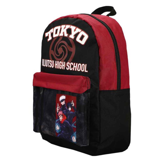Side view of Jujutsu Kaisen Tokyo Laptop Backpack with adjustable straps