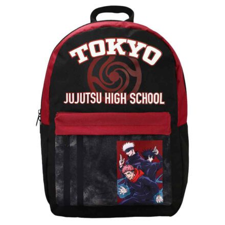 Jujutsu Kaisen Tokyo Laptop Backpack front view with vibrant anime graphics