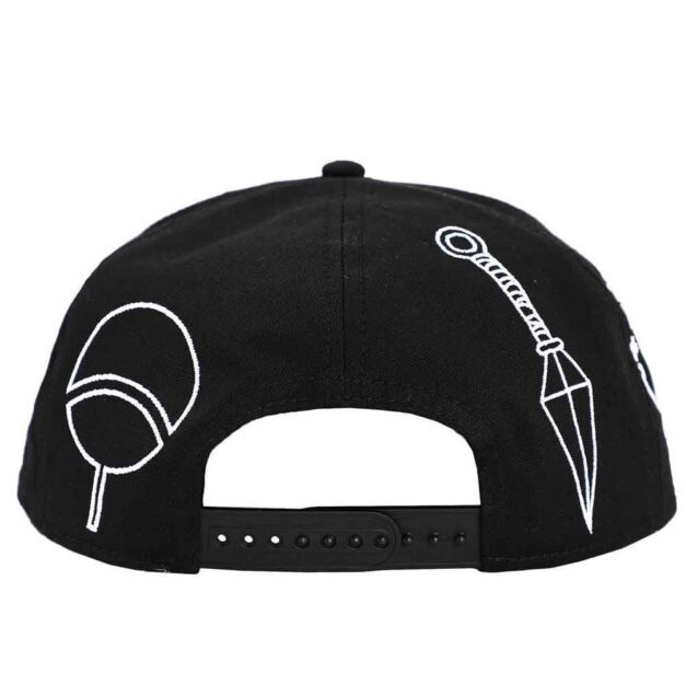 Naruto Village Symbols Flat Bill Snapback Hat Back of cap showing snapback