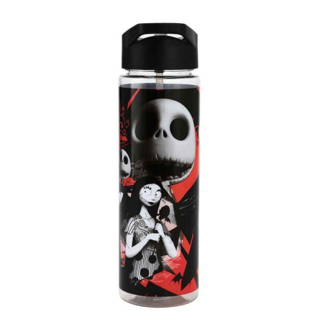 Back view of The Nightmare Before Christmas Jack & Sally 24oz Water Bottle.