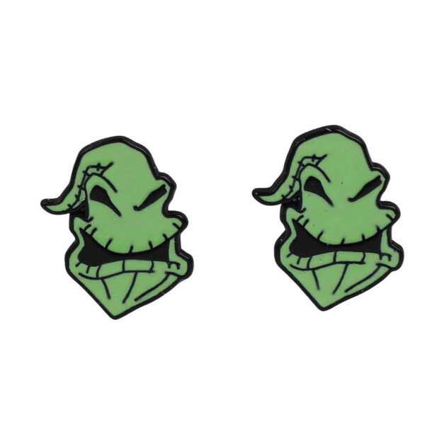 Oogie Boogie Face Earrings Close-Up from The Nightmare Before Christmas Set