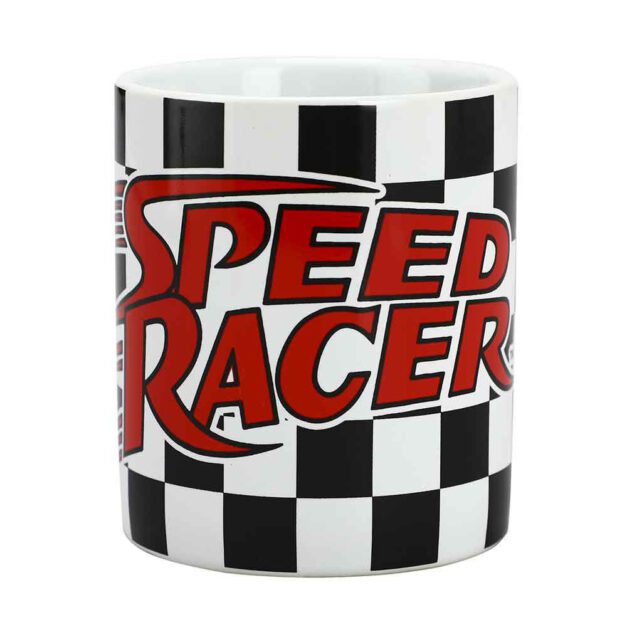 Speed Racer Checkered Flag 16oz Ceramic Mug front side view