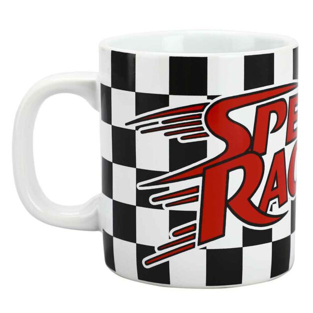Speed Racer mug with handle facing left