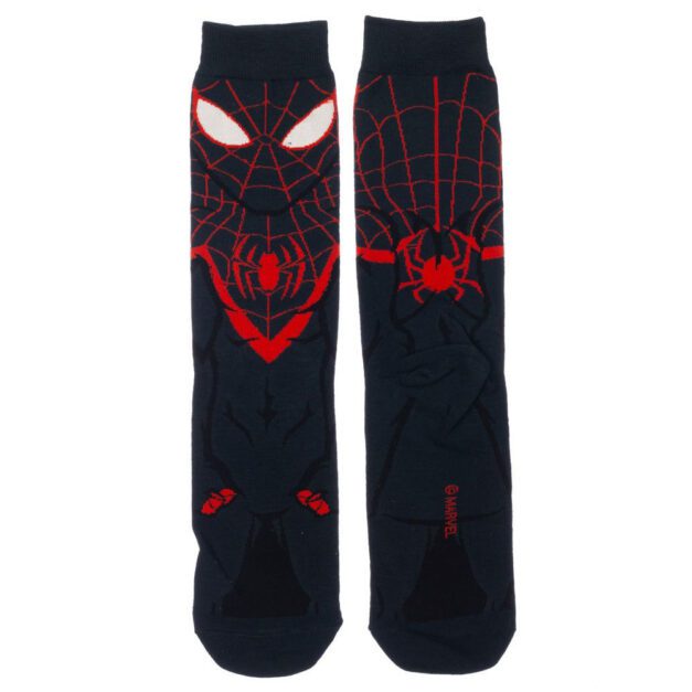 Flat Lay Marvel Spider-Man Miles Morales Socks