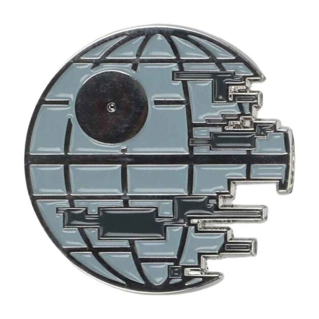Death Star enamel pin from Star Wars set on DriftPhase.com.